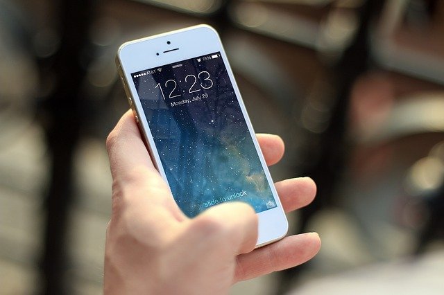 A person holding a smartphone